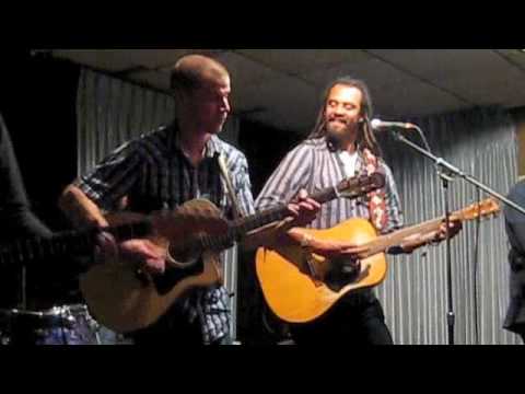 Mike Pedersen of ElephantBear jams with Michael Franti and Spearhead at Mountain Jam 09 afterparty