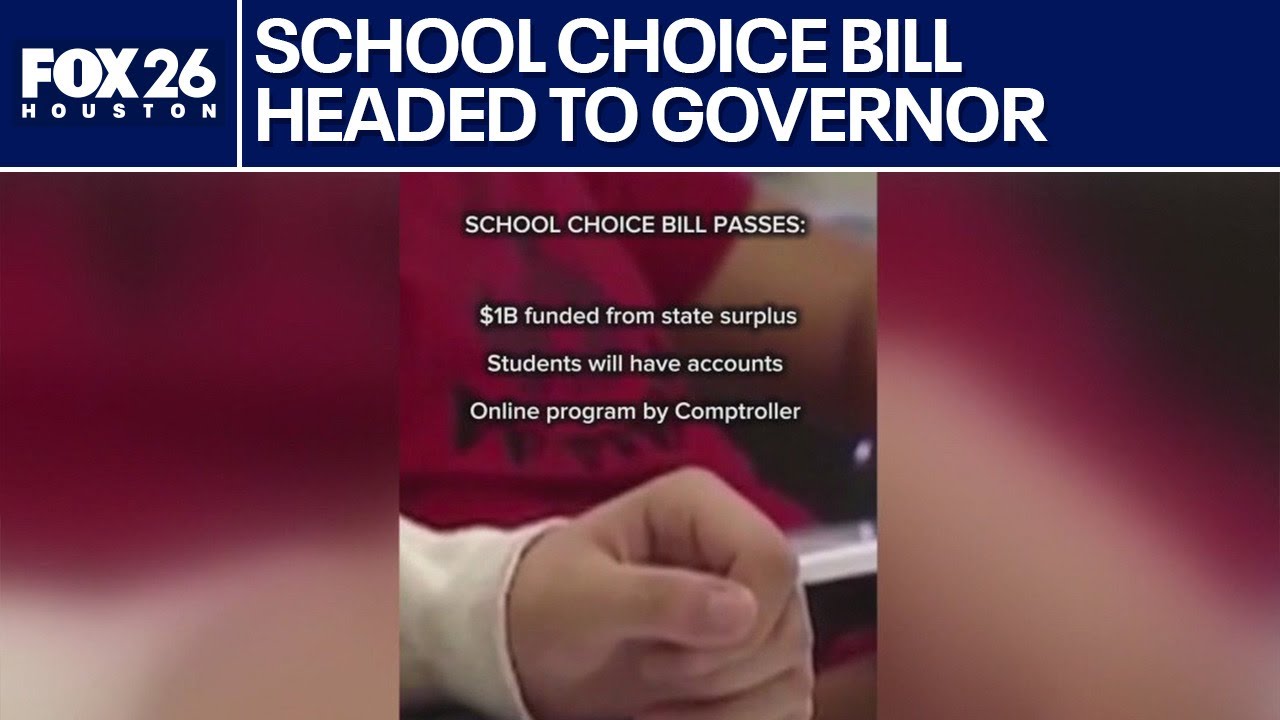 Texas school choice bill heads to governor's desk - YouTube