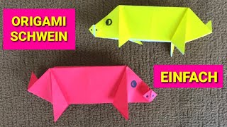 Origami Schwein Einfach - Schwein Aus Origami Papier - Origami Einfach - Papier Falten