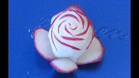 Carving Art Radish-Blume schnitzen aus Radischen-Cách tỉa hoa Hồng từ củ Cải đỏ.