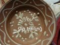 slip trailing salad bowls (359 #roosterhillpottery )