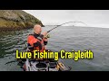 Catching big cod pollack and mackerel  craigleith  south east scotland  kayak sea fishing uk
