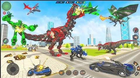 Dinosaur Robot Limousine Transform Game: Robot Simulator Defender From Alien Invasion | Android Game