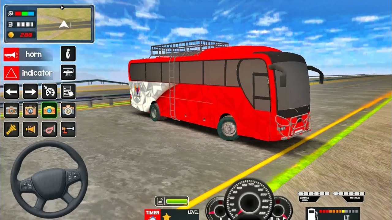 PART -44 : Bus Simulator Indonesia || Coach Bus Simulator || Coach Bus Driver Game 