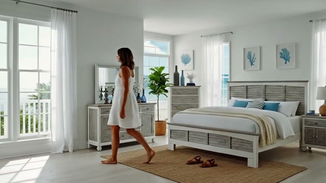 Islamorada Coastal Style 2-Piece Bedroom Set – Elegant Coastal Charm