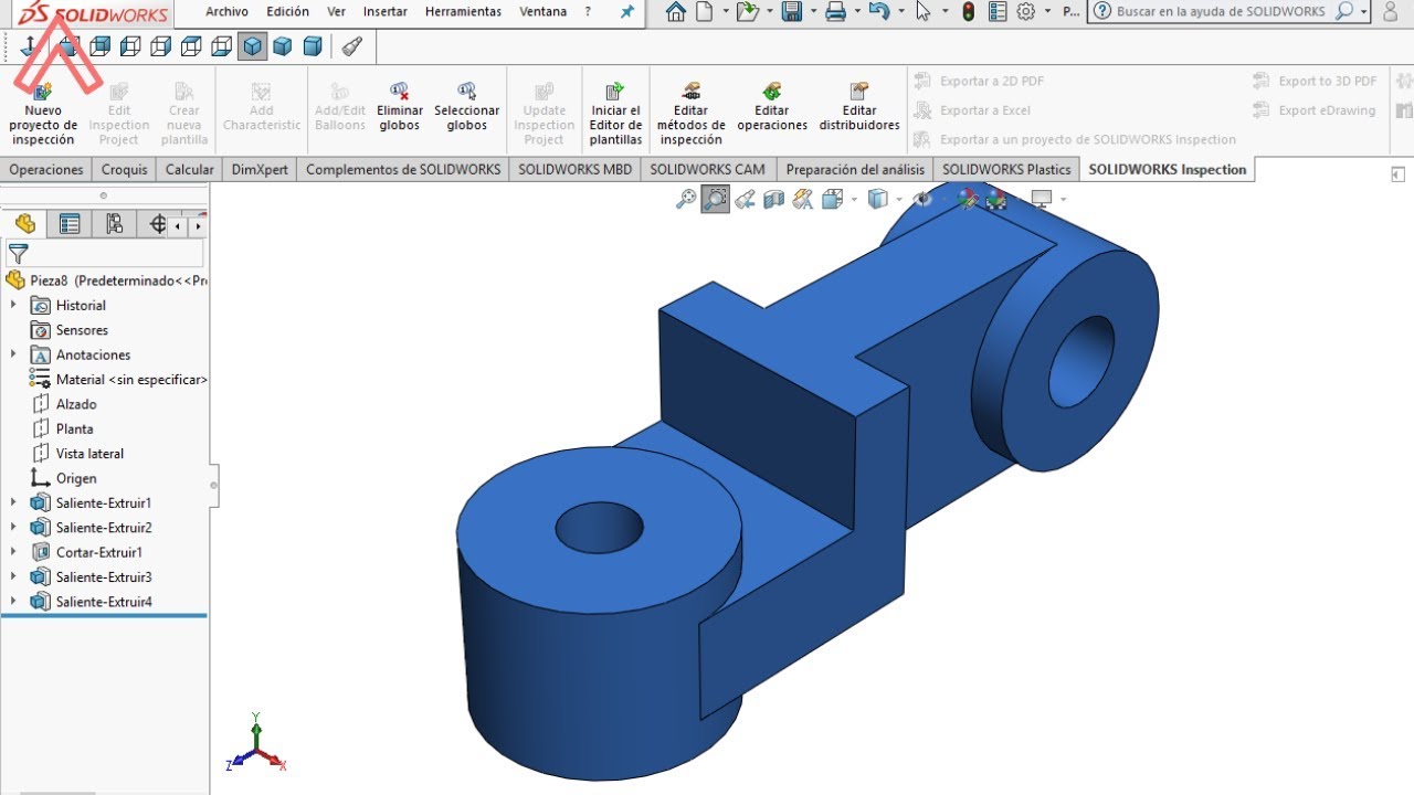 Tutorial de SolidWorks para principiantes - Ejercicio # 8 - YouTube