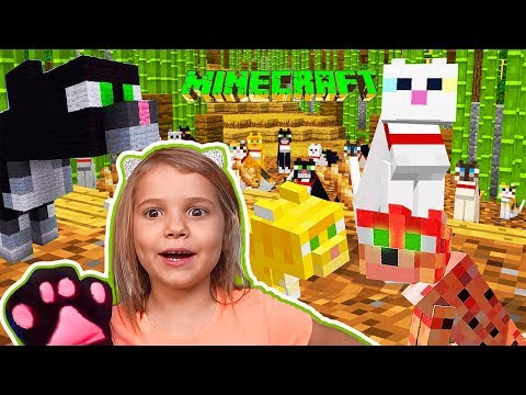 Видео: Кошачий Minecraft - приручаем и дрессируем кошек / побеждаем слаймов