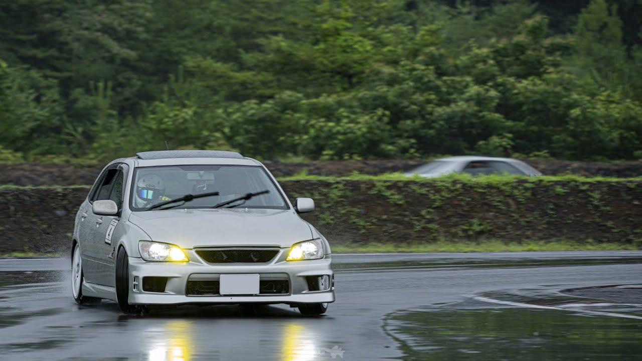 20250705 日光サーキット 雨！Nikko circuit Wet!! ADR ADR2025ドリフト　アルテッツァジータ　1G-FE 純正ナックル　純正トルセン　車高調のみ　車載