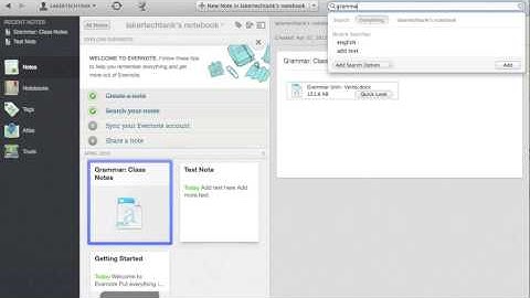 Searching in Evernote