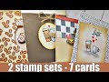 [Part 1]  2 stamps sets -  7 cards