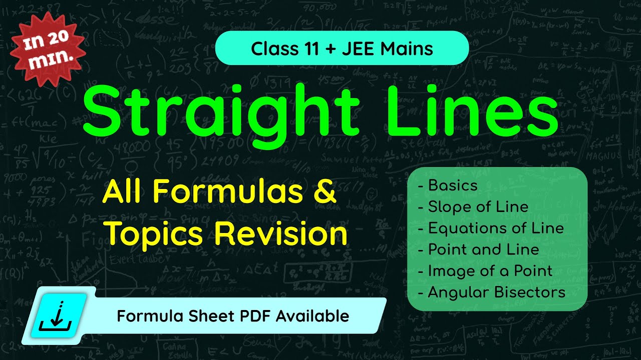 Straight Lines All Formulas & Concepts Revision in 15 mins 🔥🔥 Two