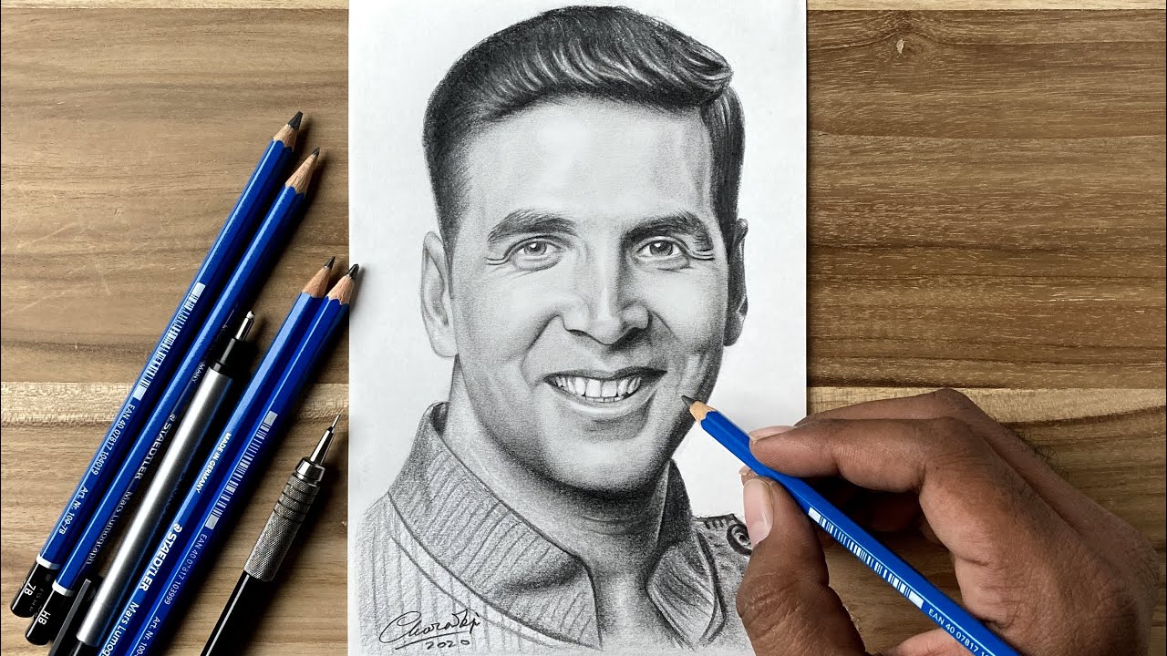 Drawing Akshay Kumar time lapse  Charan Pathiwada Art  Facebook