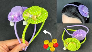 DIY Headband from Plastic Bottle Caps.