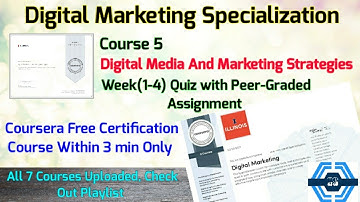 Digital Media And Marketing Strategies - Coursera, all week(1-4) quiz answers solved with assignment
