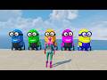 GTA 5 Red Spiderman VS Color Minions! 💥 Crazy Ragdolls & Funny Fails 😂 #2