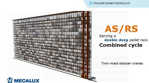 ASRS, double cycles for stacker cranes in double deep rack | Mecalux