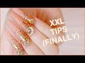 Trying XXL Full Cover Nail Tips!