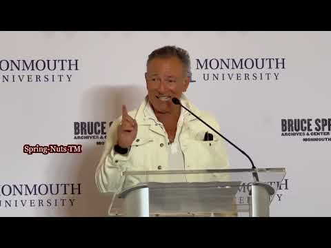 Bruce Springsteen speaking at Monmouth University 10/18/23