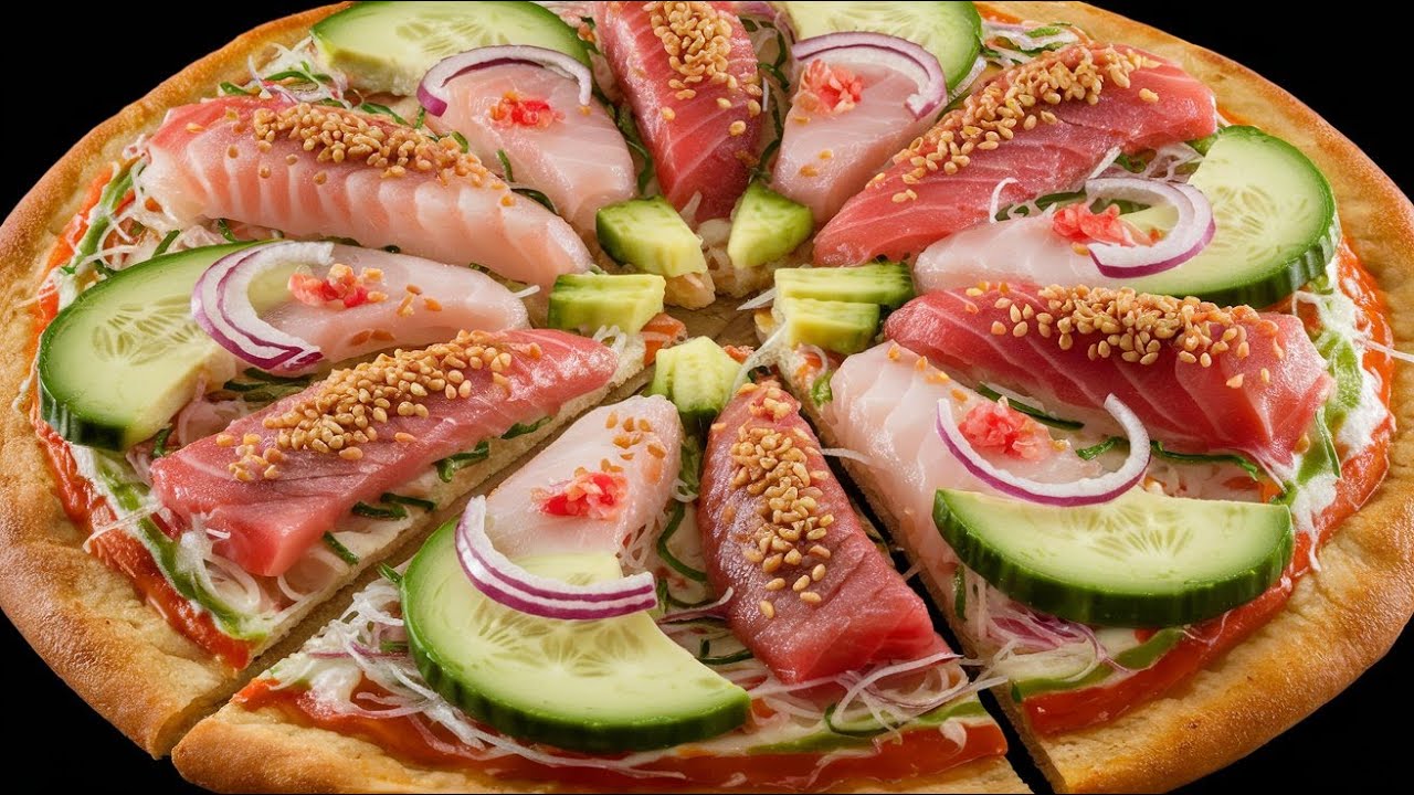 PIZZA DE SUSHI E HAMBÚRGUER DE SUSHI😱😍 Fomos navegar na