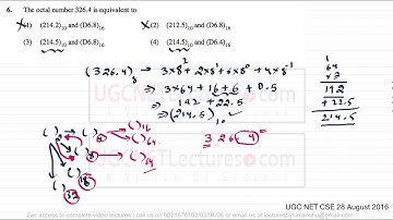 Question 06 UGC NET 28 August 2016 Question paper Solution