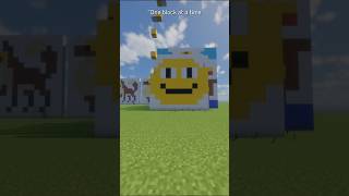 Minecraft giant smile emoji build #minecraft #pixelart #shorts 😉