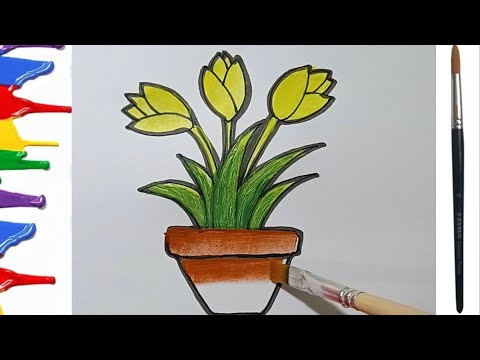 Video: Cara Menggambar Bunga Dengan Sekeping Kadbod