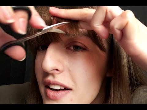 ASMR Fringe Trimming and Brushing | Scissor Sounds | Gentle Talking | Hair Brushing