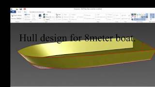 Designing boat hull for 8 meter long boat. screenshot 1
