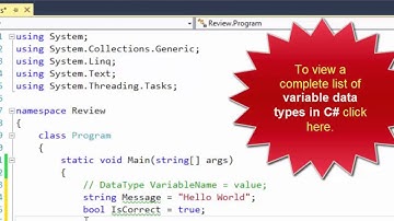 C# Programming: Variables, Input, and Output