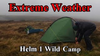 Extreme Weather Peak District Wild Camp with Paul Messner. Helm Compact 1 tent.