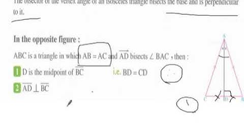 corollaries of the isosceles triangle theorems
