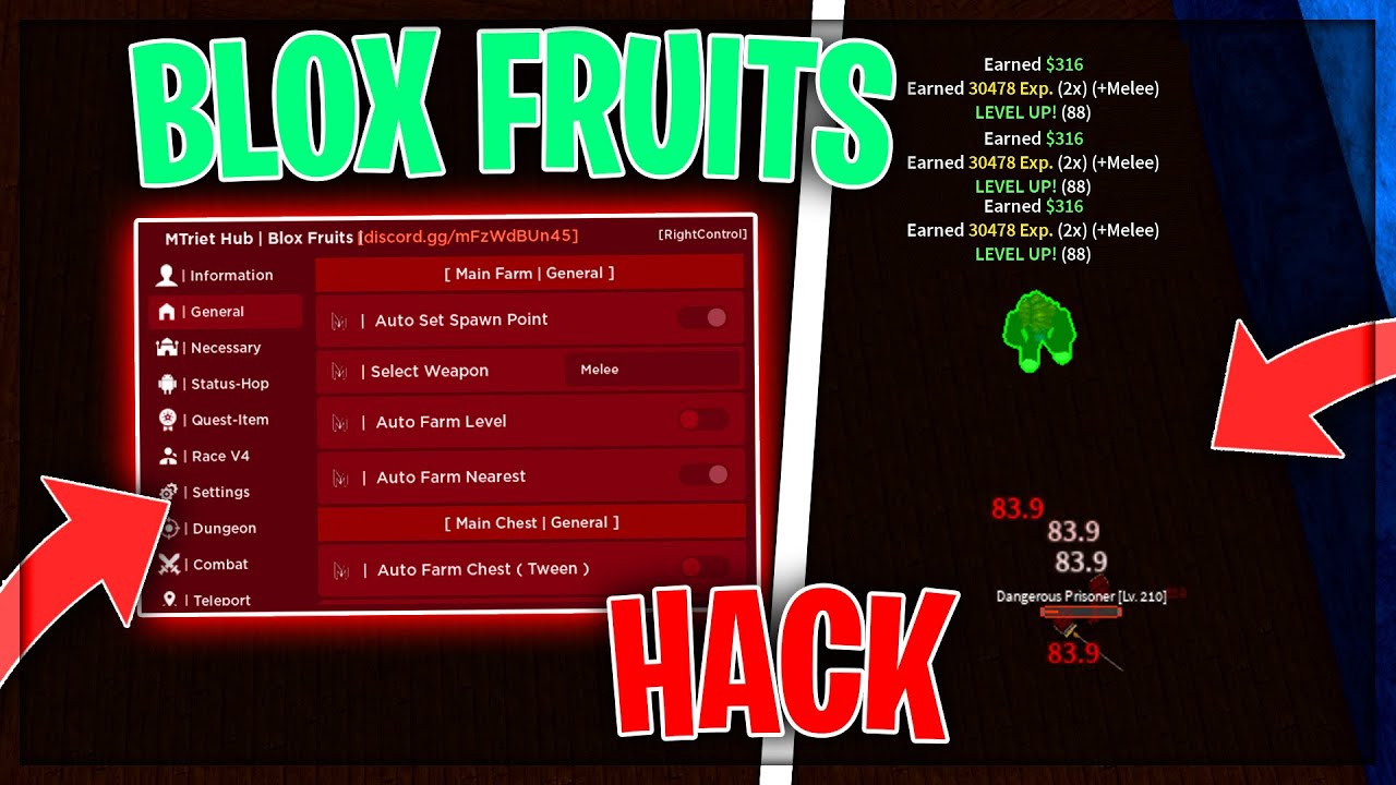 MTriet Hub Blox Fruits Script  Op Pastebin Cheat - Autofarm