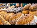 Amazing Size! 1kg Swiss Natural Whole Grain Bread Making Process in Seoul, South Korea 서촌 쁘띠통 통밀빵