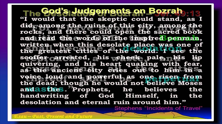 Esau: Past Present and Future Study 4: 'Edom's Destiny - Miniature of all nations'