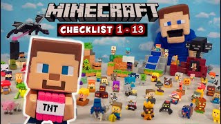 Minecraft Mini Figures Mattel Blind Box Checklist Series 1-13 & Exclusives - Puppet Steve