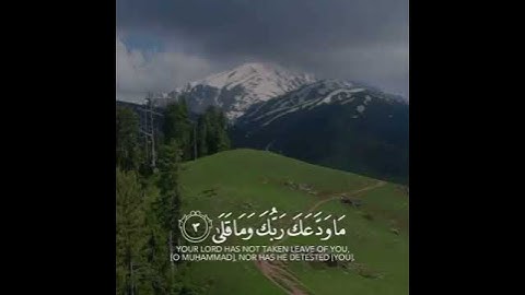 سورة الضحى "وَالضُّحَى * وَاللَّيْلِ إِذَا سَجَى"