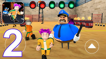 Obby Challenge Prison Run - Gameplay Walkthrough Part 2 - Squid Barry Prison Obby (Android, iOS)