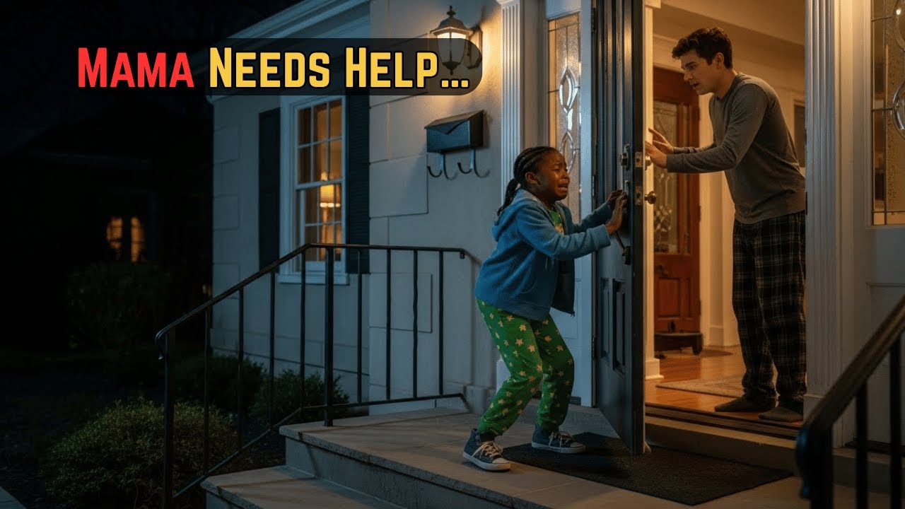 A Little Girl Knocked at Midnight “Mama Needs Help…”—The Widowed Billionaire  Lit Up All The Street