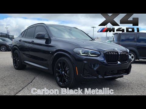 NEW ARRIVAL! 2025 BMW X4 M40i Carbon Black Metallic on Black Vernasca # ...