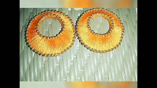 How to make Silk thread chandbali earrings||4 easy simple daily wear chandbali earrings