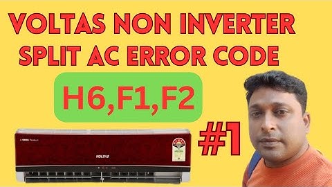 Voltas non inverter split ac error code H6,F1,F2 #splitac #voltassplitac #errorcode #acrepair