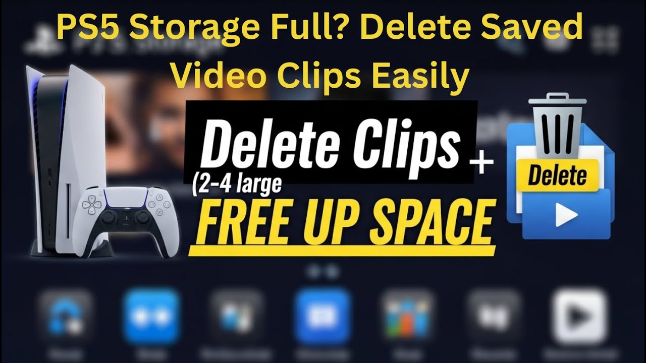 How to Delete Saved Video Clips on PS5 | Free Up Storage Space - YouTube