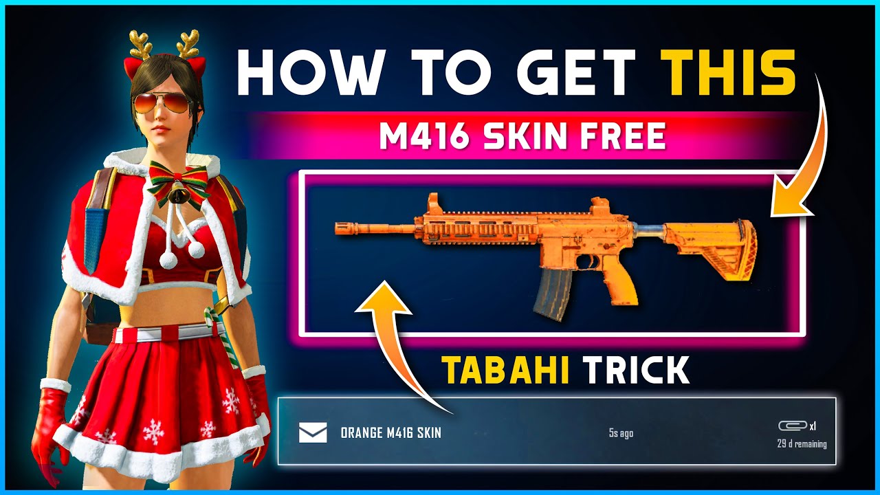 Get Free M416 Skin in PUBG Mobile 100% Working Redeem Code to Get