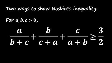 Two Elegant Proofs of Nesbitt