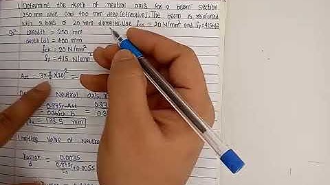 Problem by L.S.M. method |R.C.C.|  FIND NEUTRAL AXIS DETH