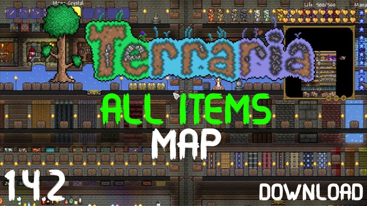 All Items Map Download Terraria Pc Vtlasopa