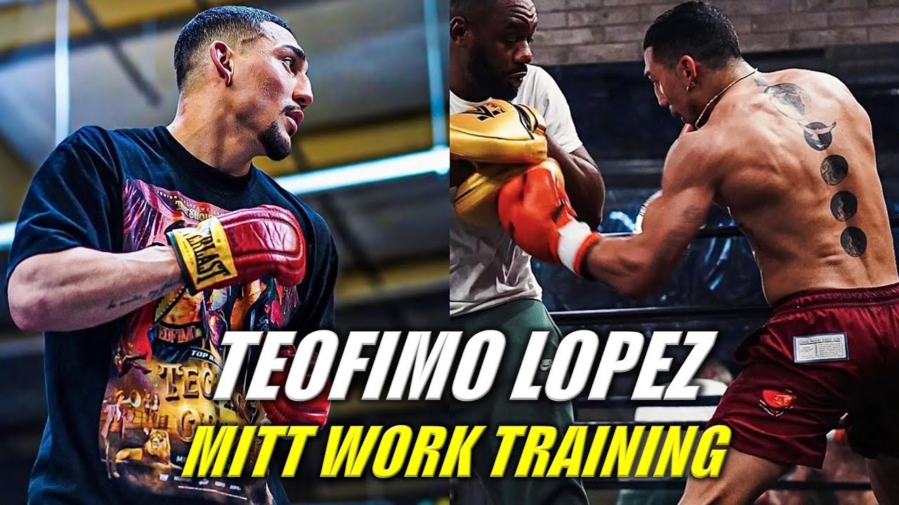 Teofimo Lopez Mitt Work Training