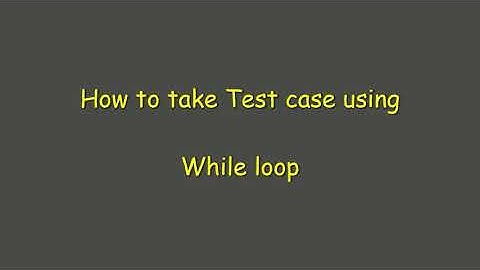 How to take test case using while, do-while and for loop