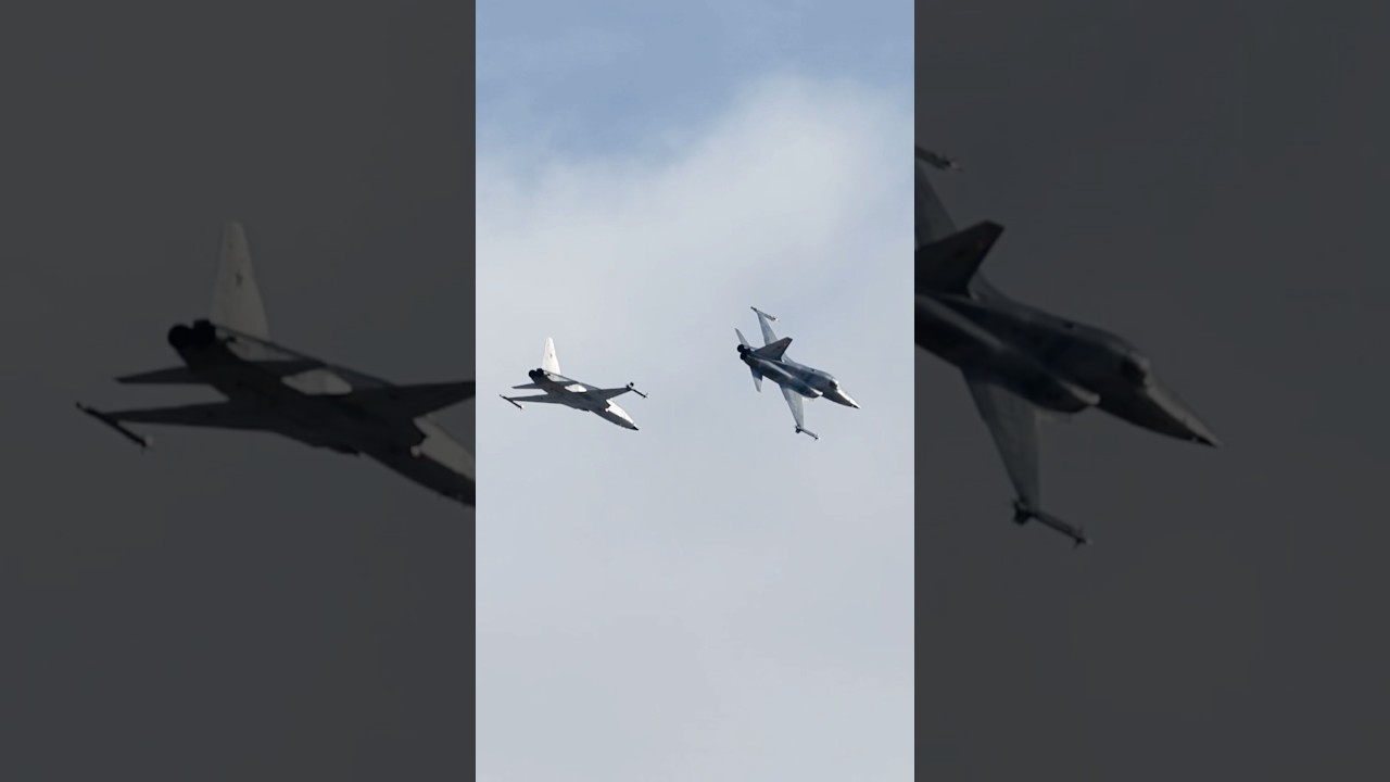 NOT MiG-28’s - USMC VMFT-401 F-5N Aggressors overhead break at Red Flag 26-1 05 FEB 2026