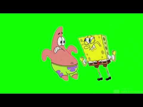 Spongebob And Patrick Trapped In Green Screen